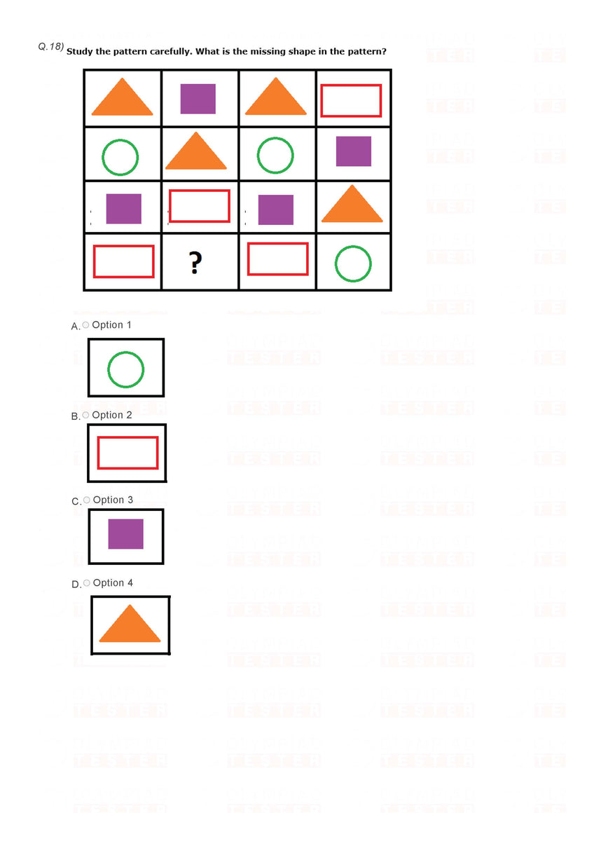 Class 1 Maths Mock Test - PDF 02 | Olympiad Tester