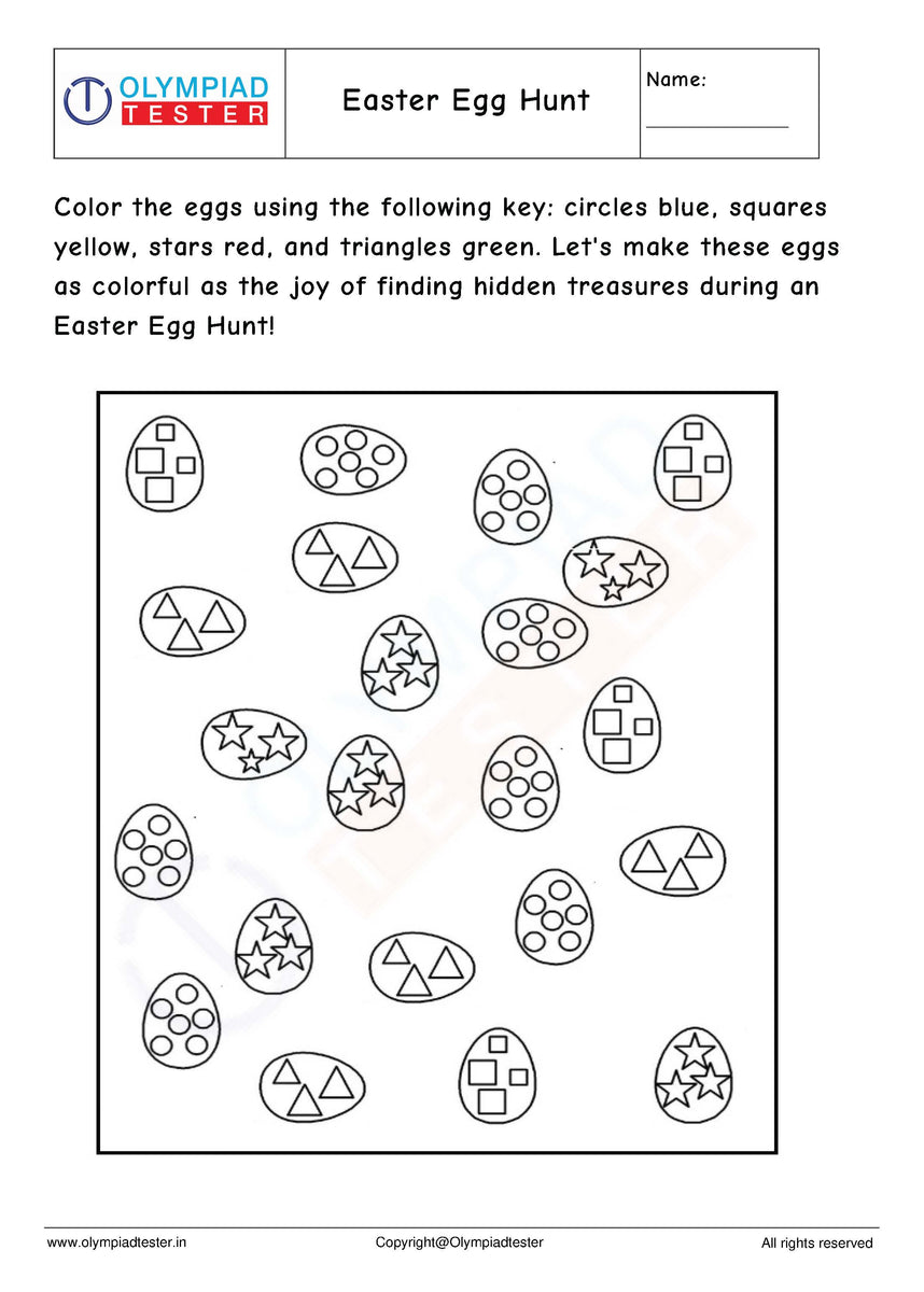 Easter Worksheet For Kindergarten 