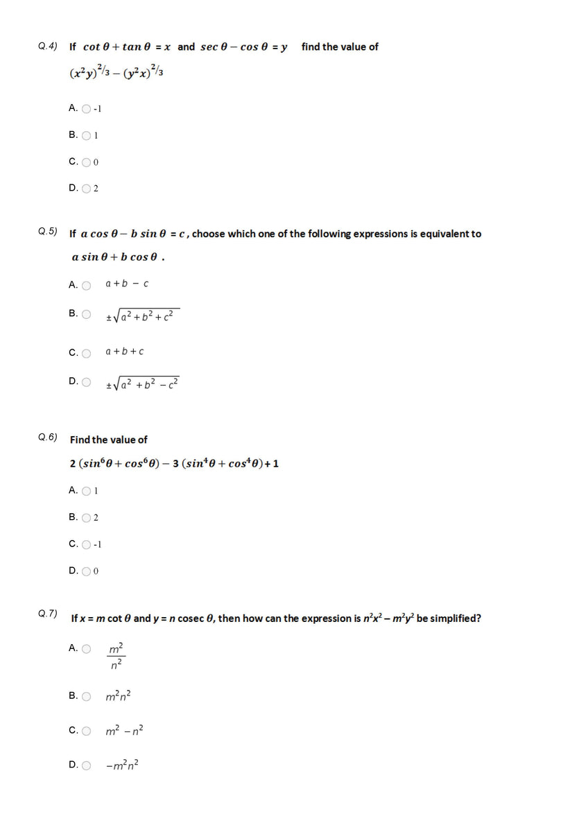 Maths Olympiad Class 10 - Sample Question Paper 03 | Olympiad Tester