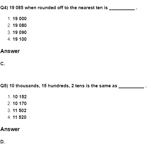 Class 4 Maths Number System Set 06 Olympiad Tester