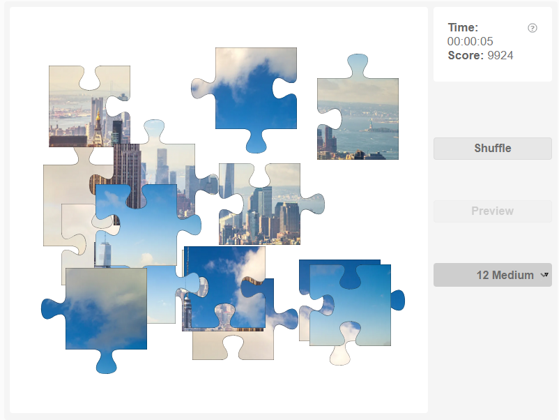 Empire state building Online jigsaw puzzle Olympiad tester