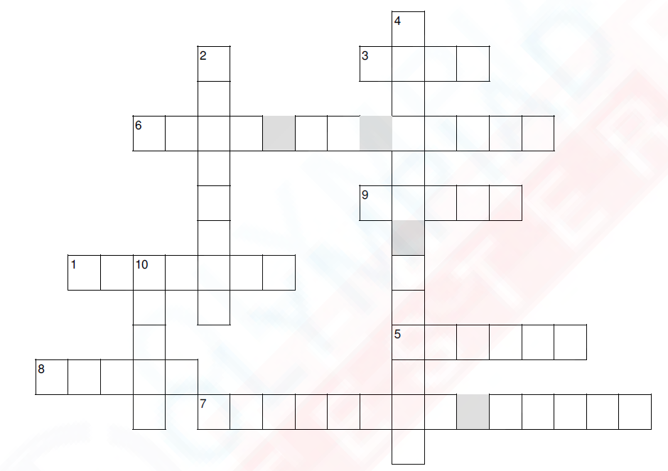 Grade 5 Crossword Work Force and energy #5 Olympiad tester