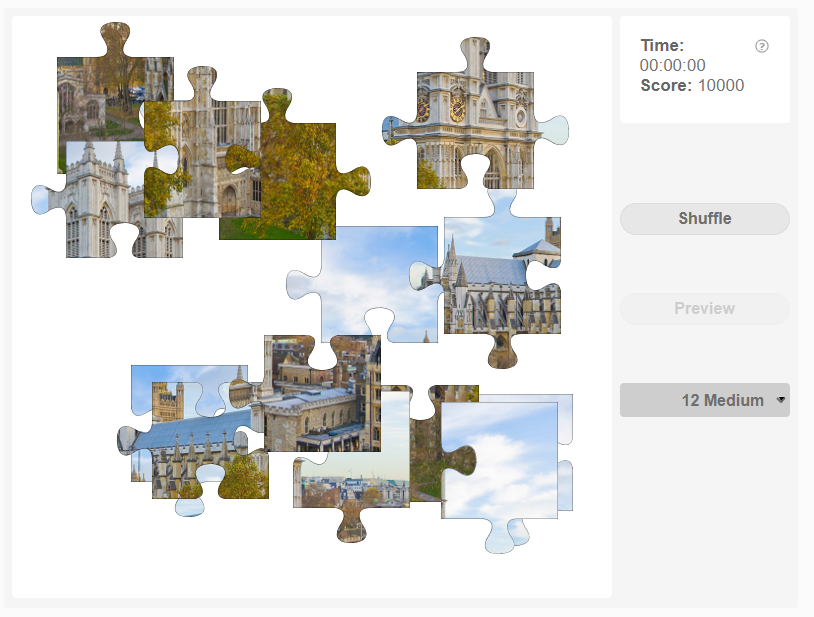Westminster Abbey Online jigsaw puzzle Olympiad tester