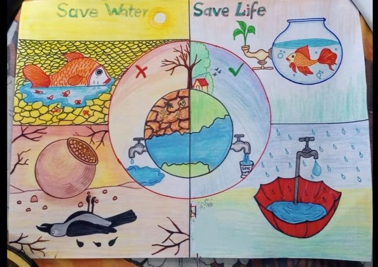 save water save life drawing competition