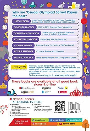 One for All Olympiad Previous Years Solved Papers, Class-1 Mathematics Book - Olympiad tester