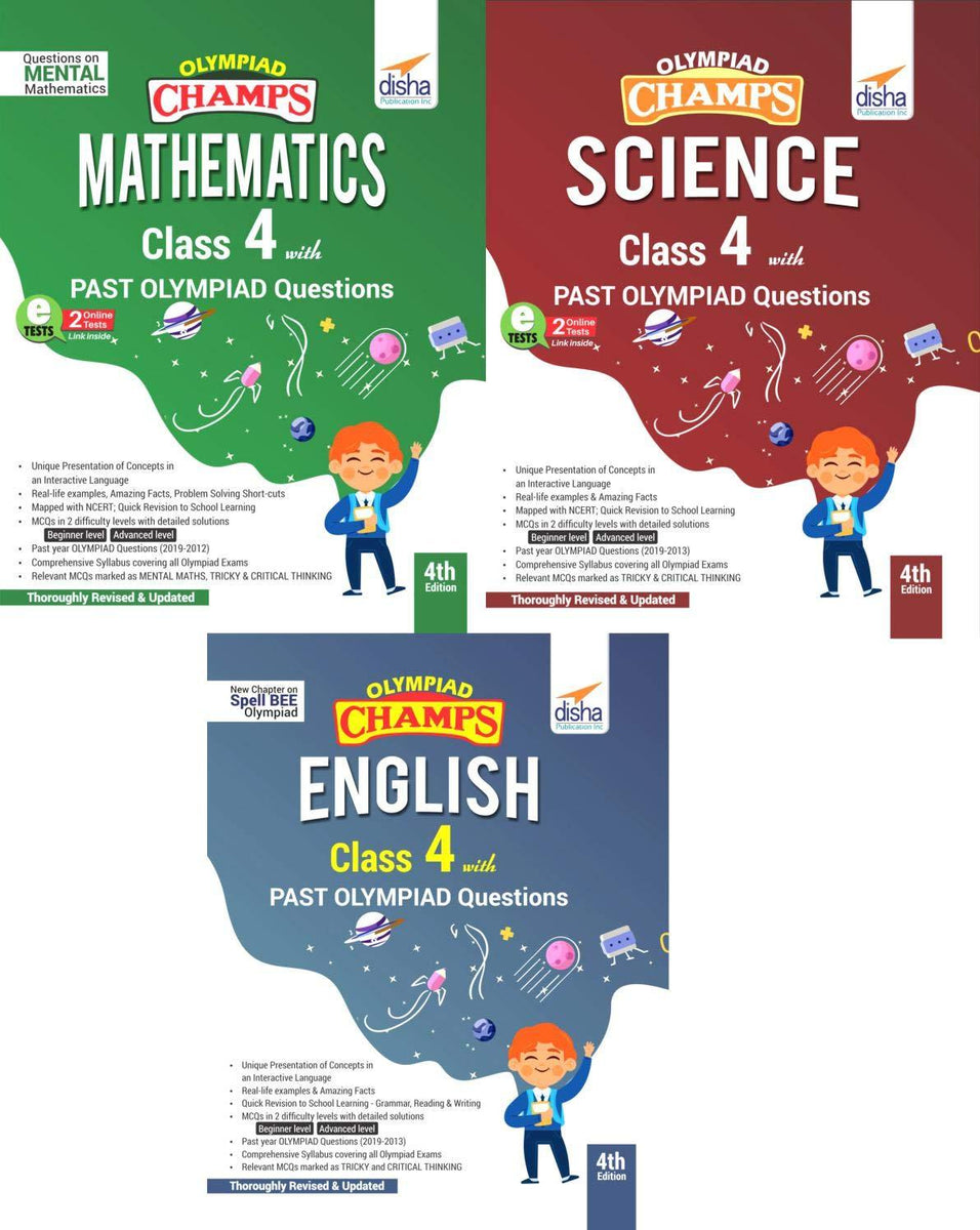 Olympiad Champs Science, Mathematics, English Class 4 With Past ...