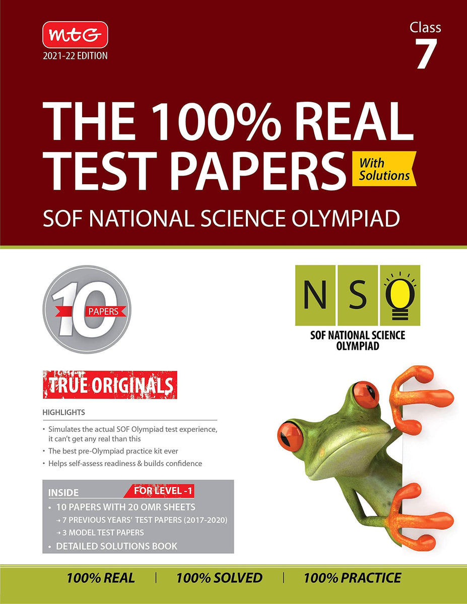 Class 7 - National Science Olympiad (NSO) - The 100% Real Test Papers ...