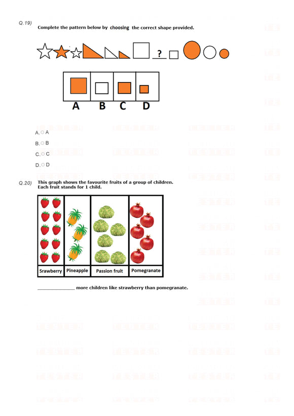 Class 1 IMO Maths Olympiad mock test - PDF 03