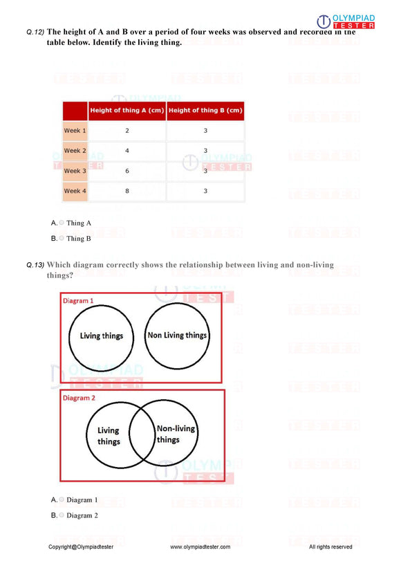 Class 1 Science Higher order thinking (HOTS) - Air and water - PDF Worksheet