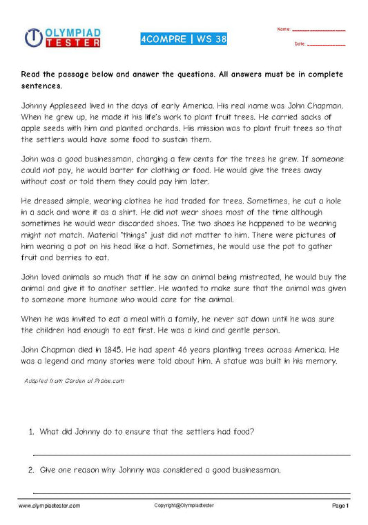 Unseen Passage for Class 3 - Passage 15