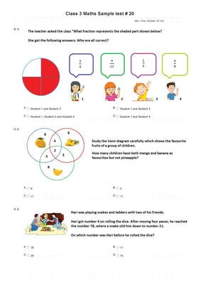 Class 3 Maths HOTS  - PDF Worksheet 1