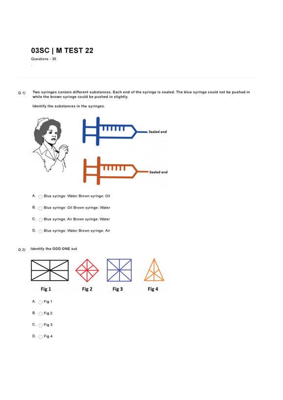 Science Olympiad Class 3 - Sample question paper 22