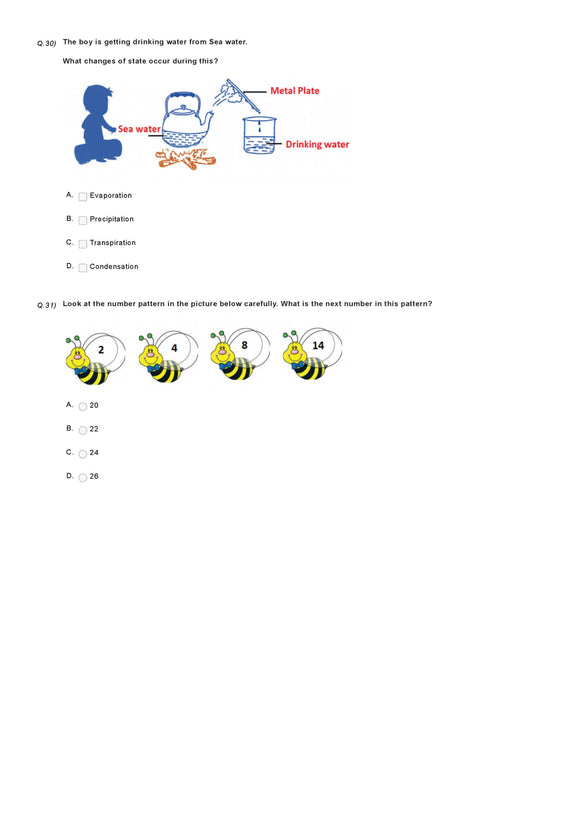 Science Olympiad Class 3 - Sample question paper 13