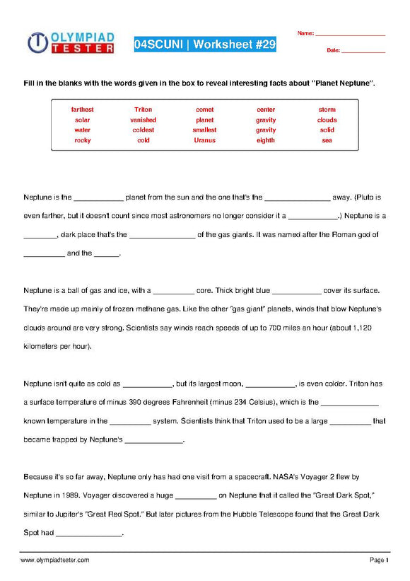 CBSE Class 4 Science HOTS Worksheets - Earth & Universe - Set 06
