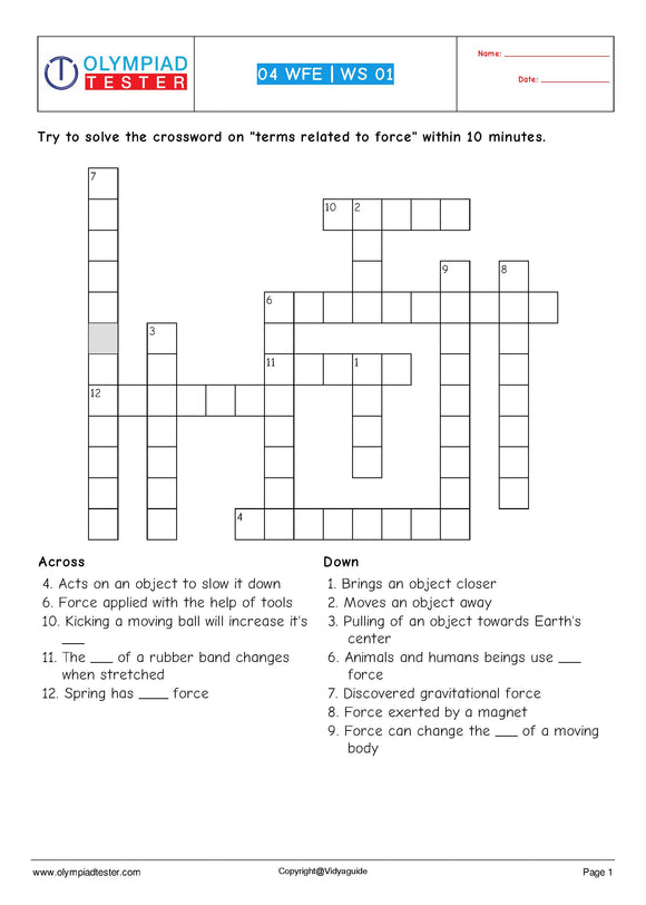 CBSE Class 4 Science HOTS Worksheets - Work, Force, and Energy - Set 01