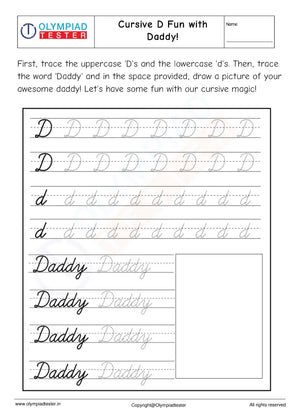 Cursive D Fun with Daddy!