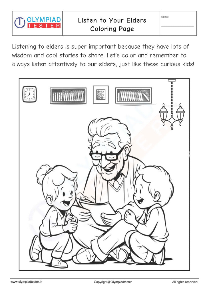 Listen to Your Elders Coloring Page