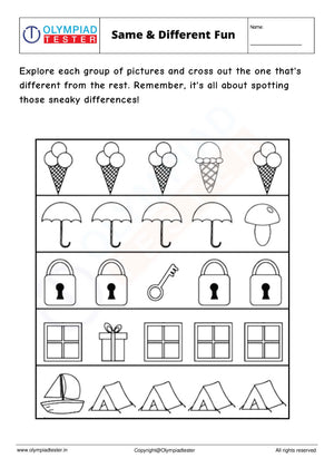 Odd one Out Worksheet  for Kindergarten