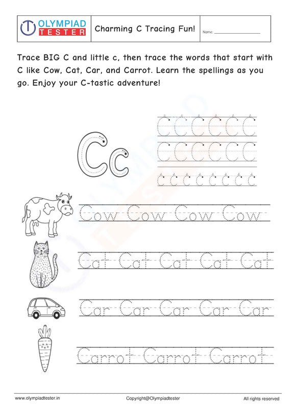 Tracing letter C