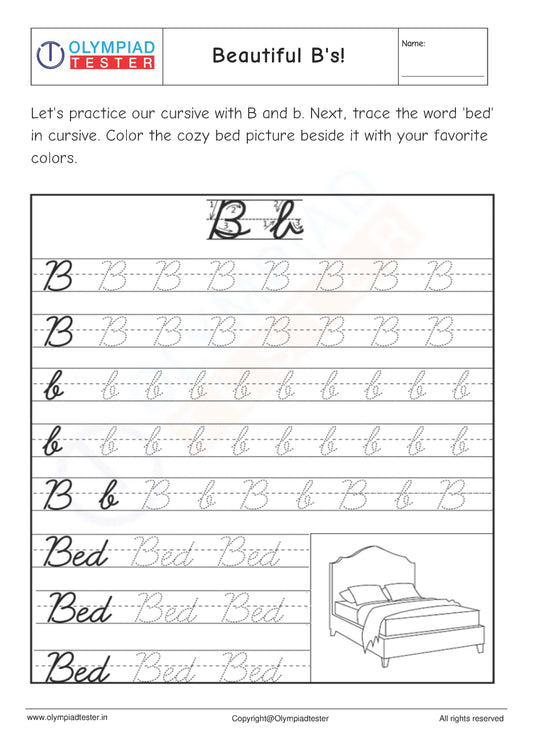 Cursive B and b