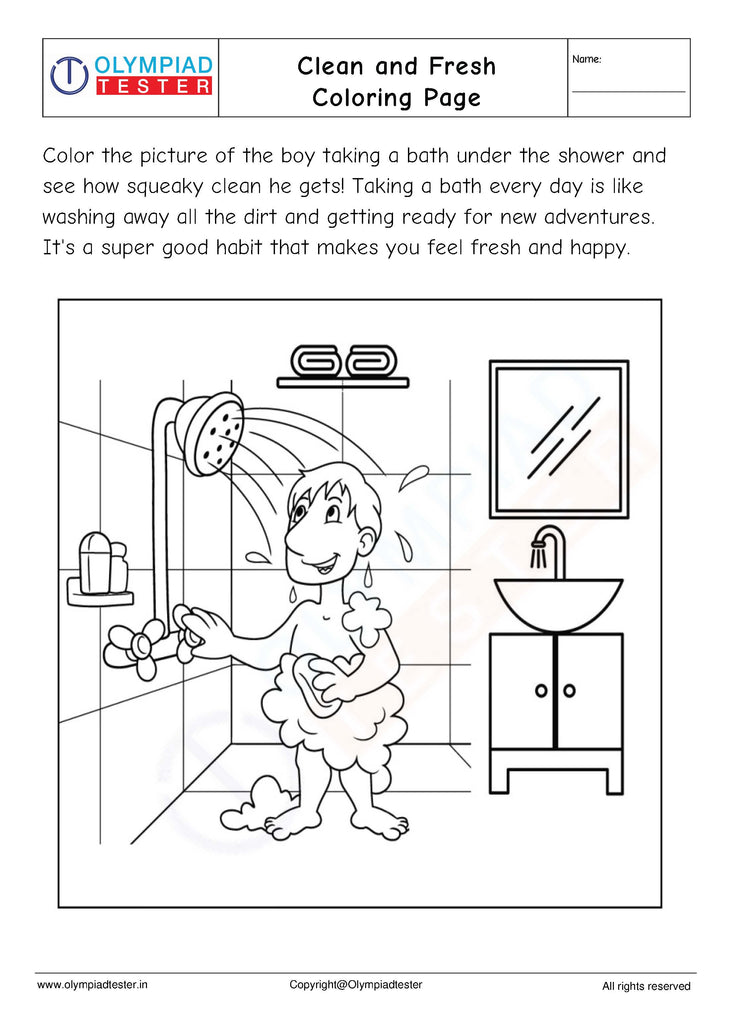 Clean and Fresh Coloring Page