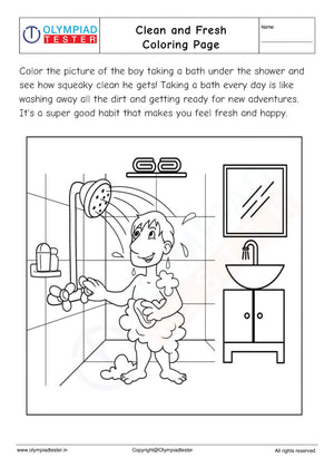 Clean and Fresh Coloring Page