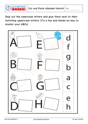 Cut and Paste Alphabet Match!