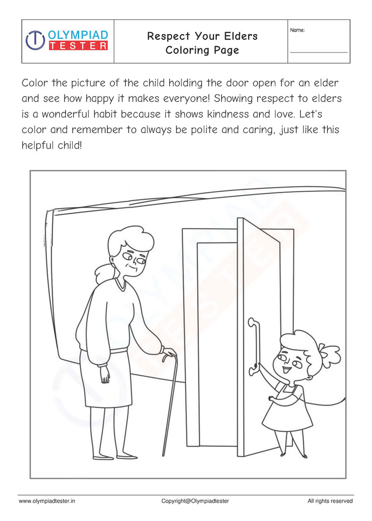Respect Your Elders Coloring Page