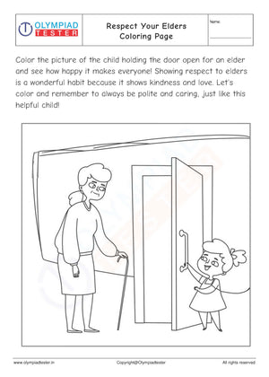 Respect Your Elders Coloring Page