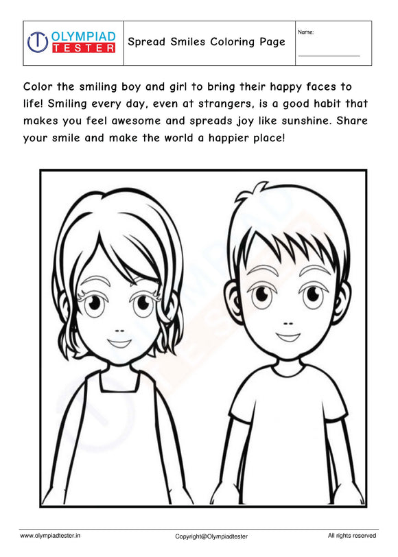 Spread Smiles Coloring Page