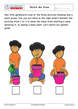 Watch Me Grow: Sequence the Steps of Planting and Watering!