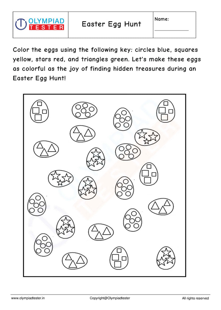 Easter Worksheet for Kindergarten