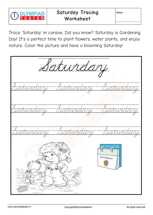 Saturday Tracing Garden