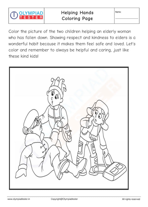 Helping Hands Coloring Page