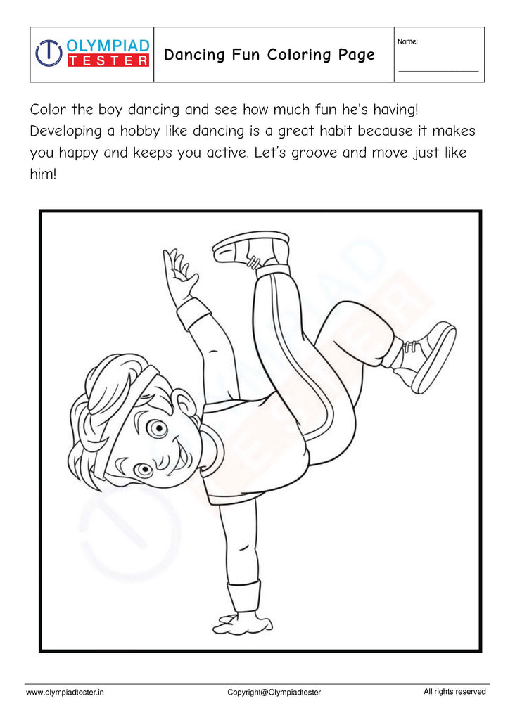 Dancing Fun Coloring Page 