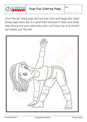 Yoga Fun Coloring Page