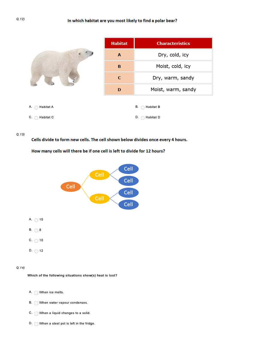 Science Olympiad Class 5 - Sample Question Paper 20 | Olympiad Tester