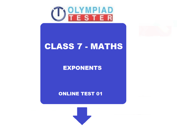 Class 7 maths exponents online test 01