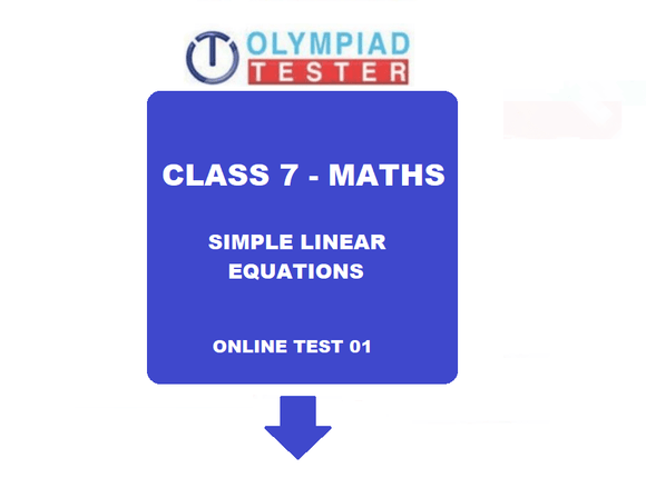 Class 7 maths simple linear equations online test 01