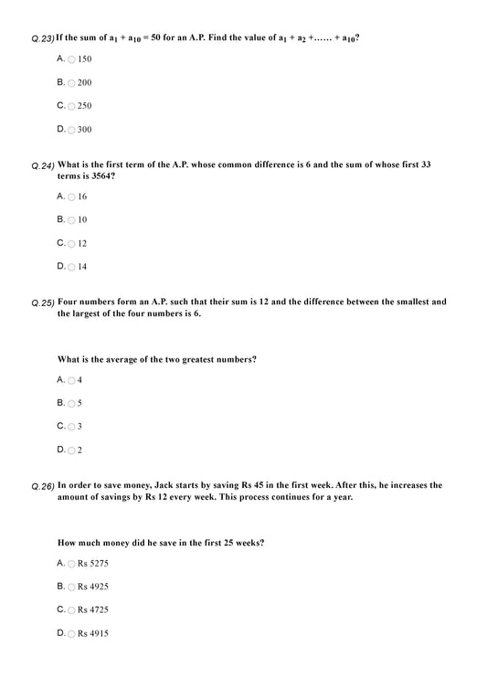 Maths Olympiad Class 10 - Sample question paper 13