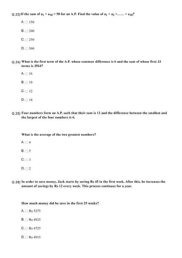 Maths Olympiad Class 10 - Sample question paper 13