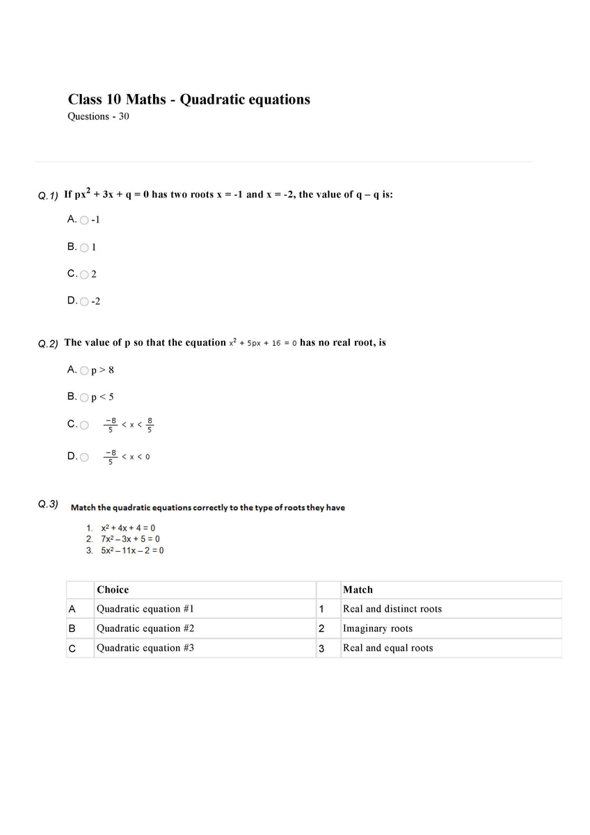 Maths olympiad class 10 sample question paper 12 olympiad tester