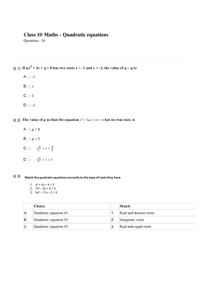 Maths Olympiad Class 10 - Sample question paper 12