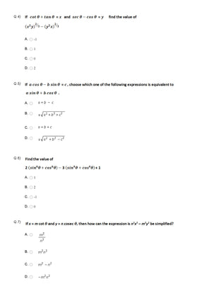 Maths Olympiad Class 10 - Sample question paper 03