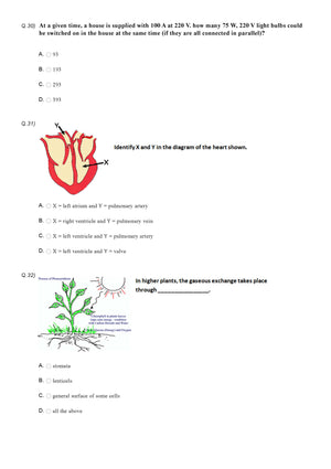 Science Olympiad Class 10 - Sample question paper 27