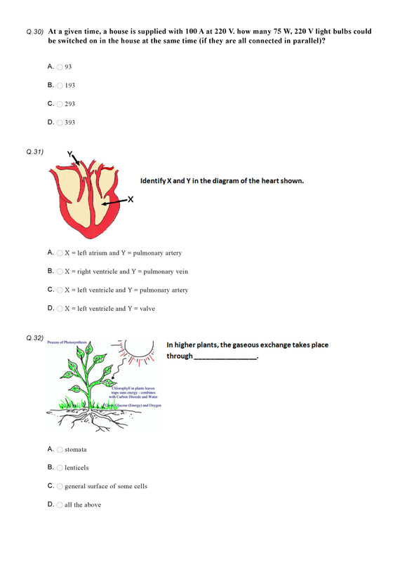 Science Olympiad Class 4 - Sample question paper 14