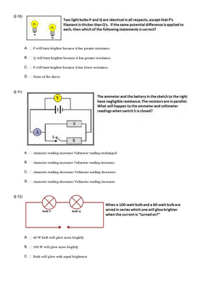 Science Olympiad Class 10 - Sample question paper 22