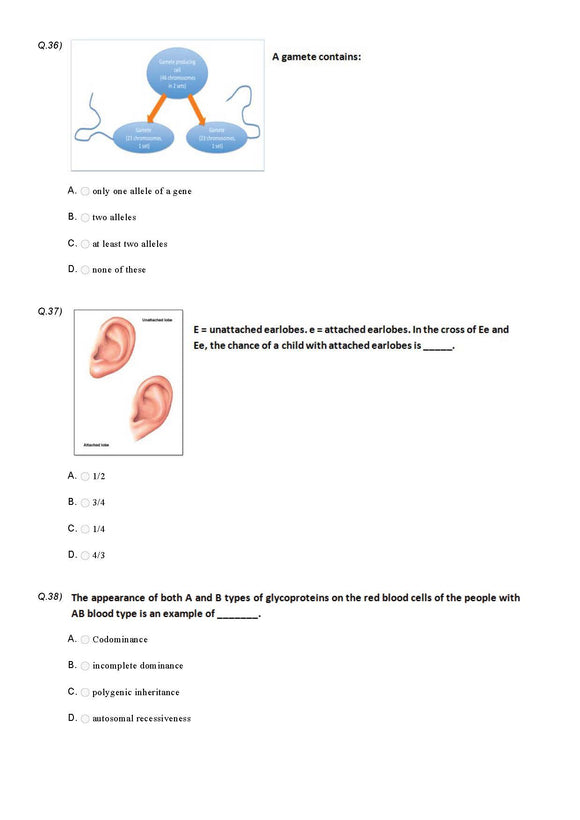 Science Olympiad Class 10 - Sample question paper 14