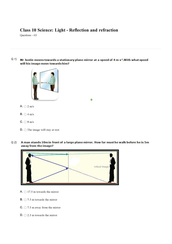 Science Olympiad Class 10 - Sample question paper 21