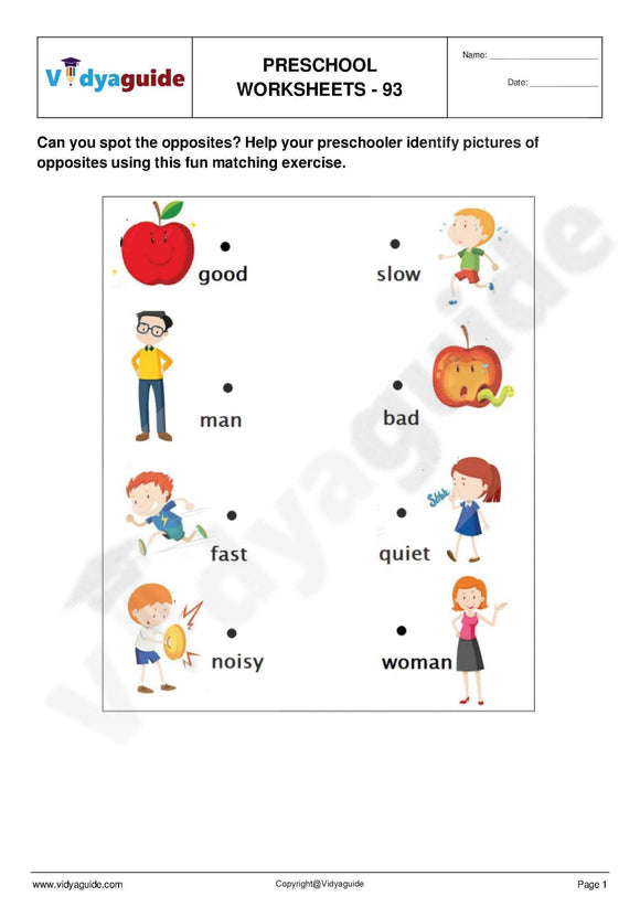 Preschool worksheets free download 